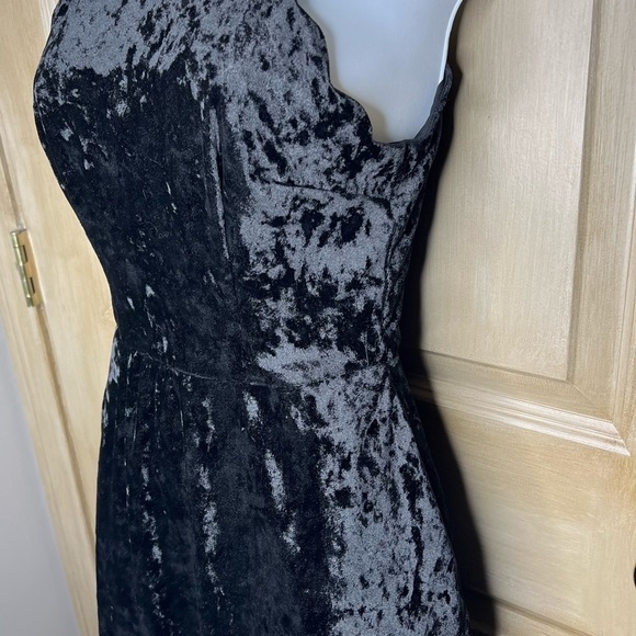 BCX Black Velvet Belted Fit & Flare Short Dress Size 3 Party Cocktail - Picture 7 of 8